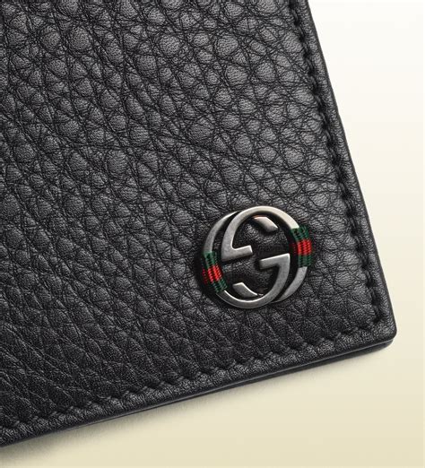 gucci men's diamante leather bifold wallet|Gucci wallet for men price.